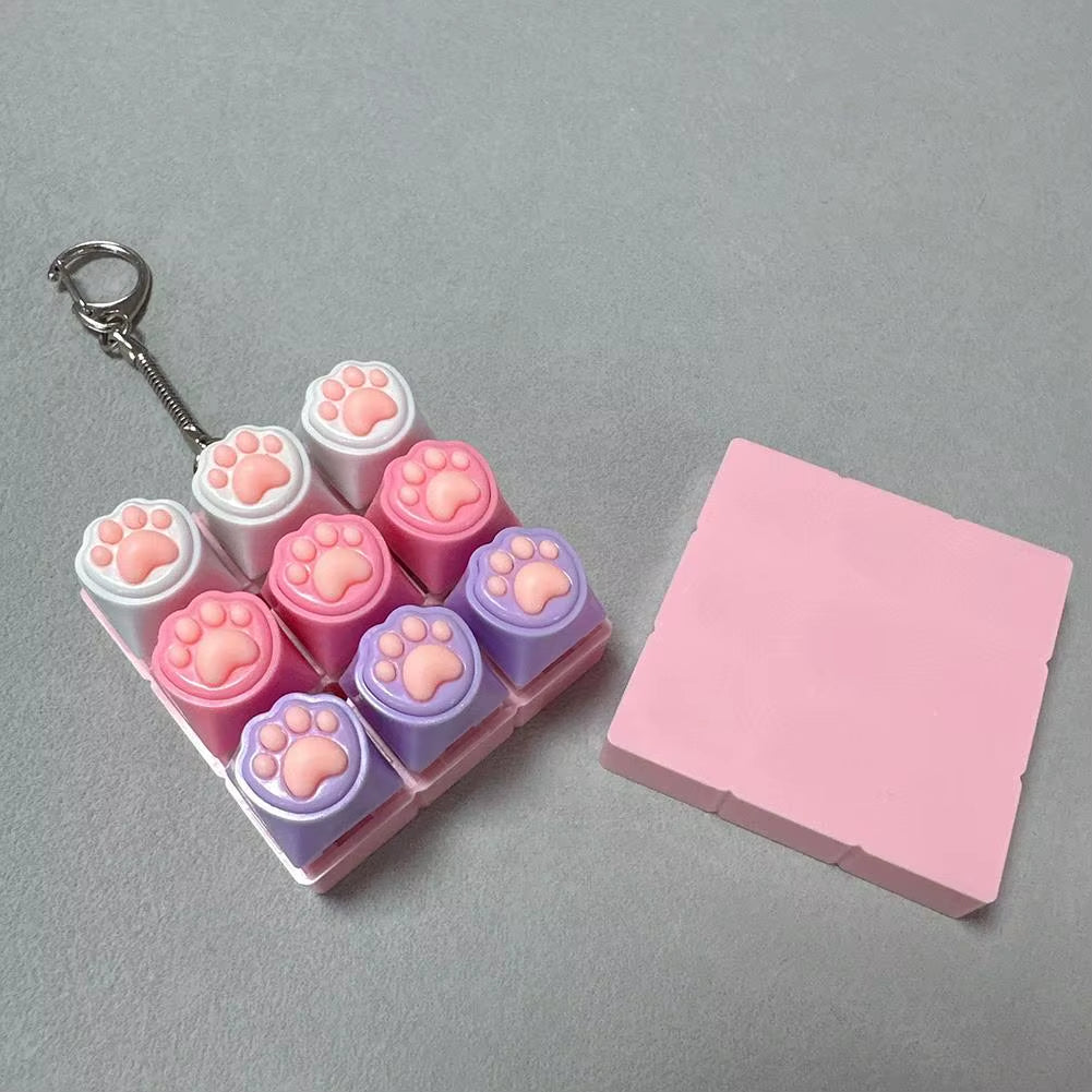 Porte-clés fidget LED anti-stress transparent