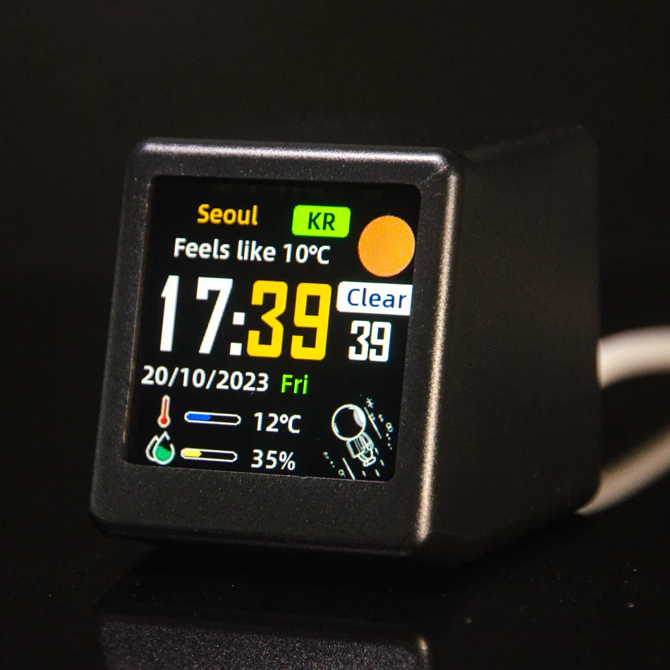 Horloge météo WiFi connectée avec écran LCD