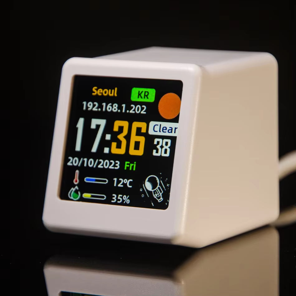 Horloge météo WiFi connectée avec écran LCD