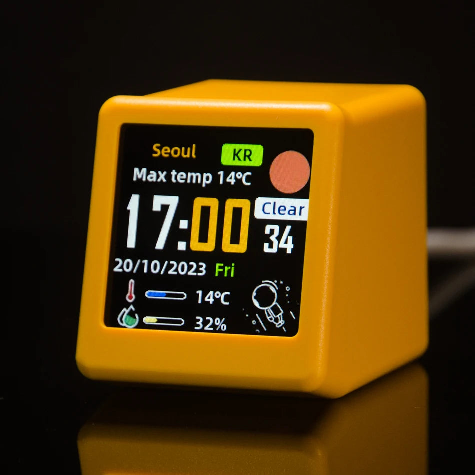 Horloge météo WiFi connectée avec écran LCD