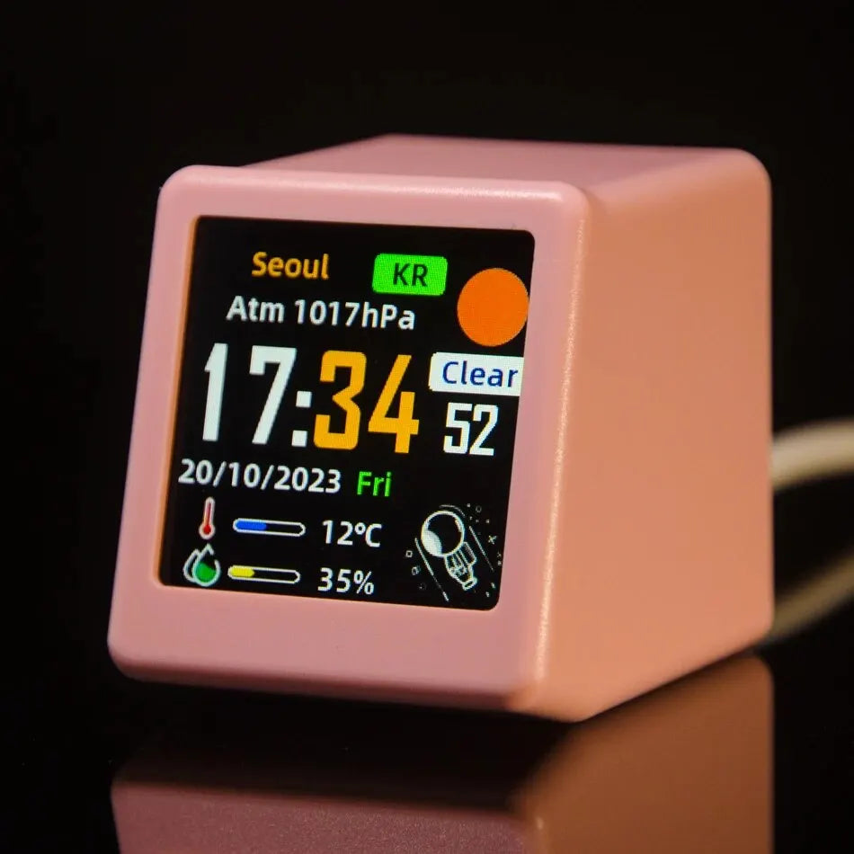 Horloge météo WiFi connectée avec écran LCD