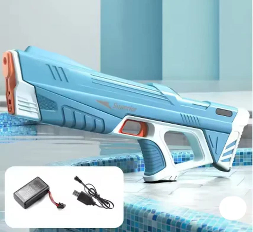 Pistolet à eau électrique Spyrago bleu avec écran LED