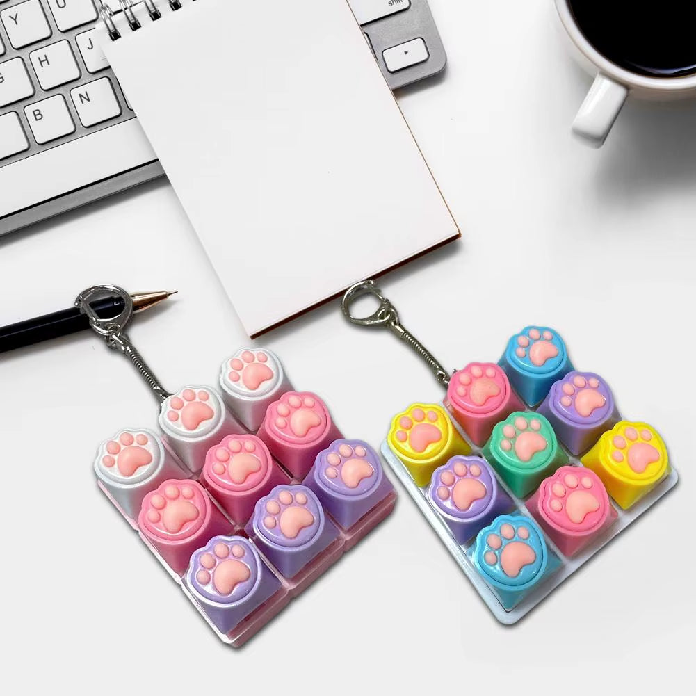 Porte-clés fidget LED anti-stress transparent