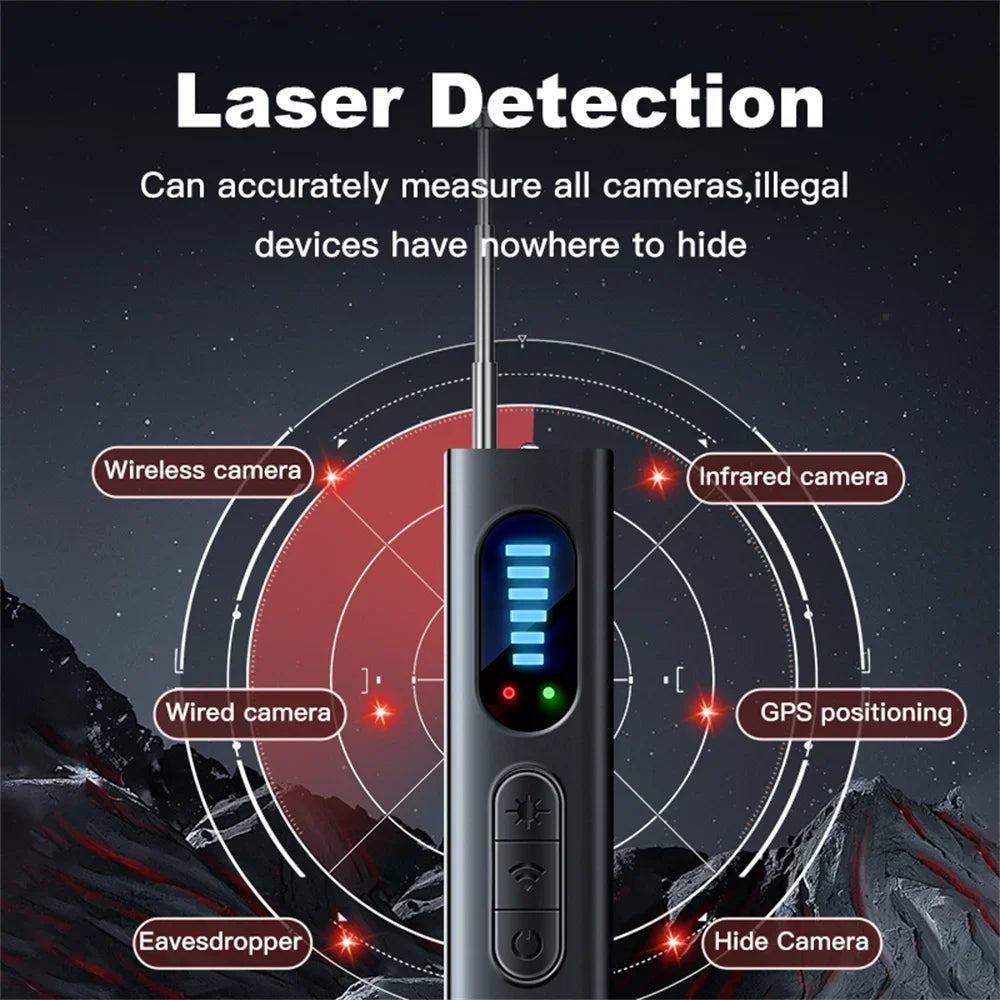 Détecteur de caméra cachée anti-espion portable