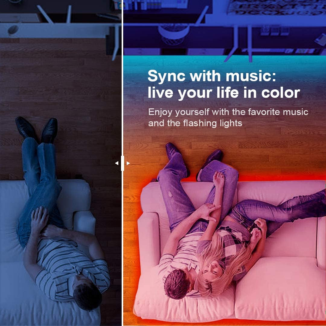 Ruban LED 15m Bluetooth avec télécommande