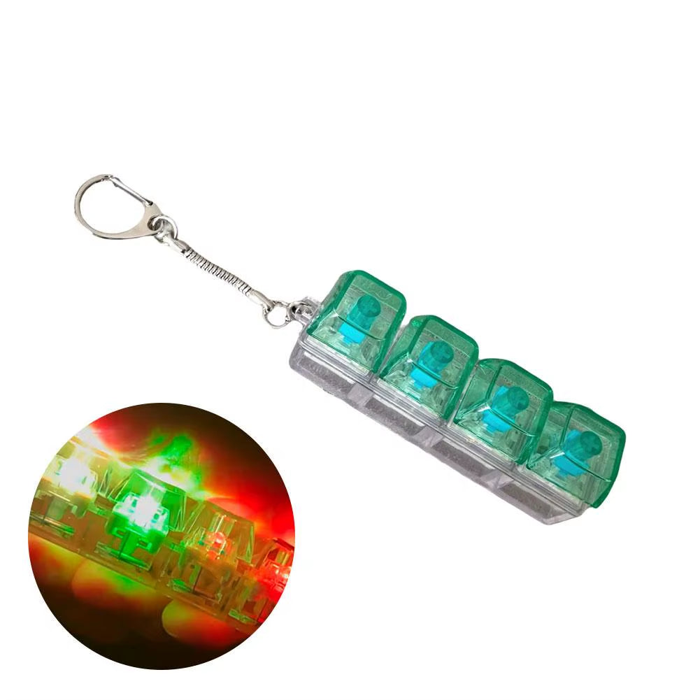 Porte-clés fidget LED anti-stress transparent