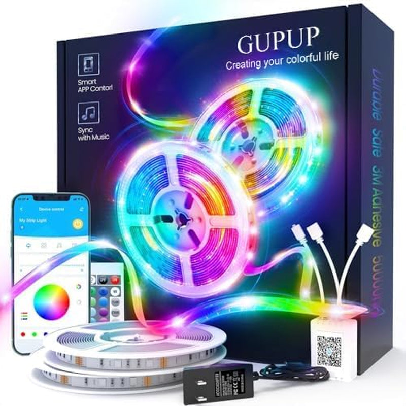 Ruban LED 15m Bluetooth avec télécommande