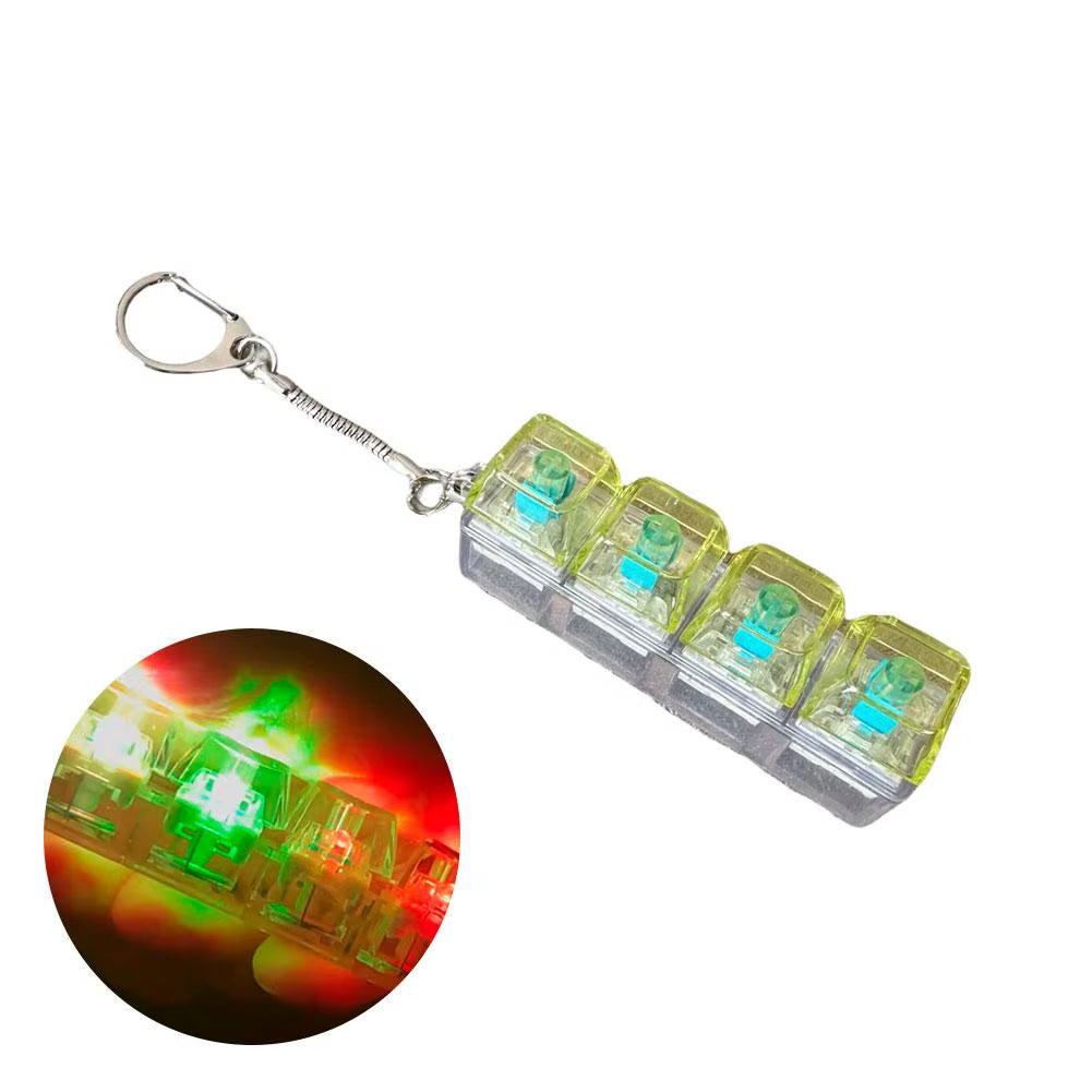 Porte-clés fidget LED anti-stress transparent