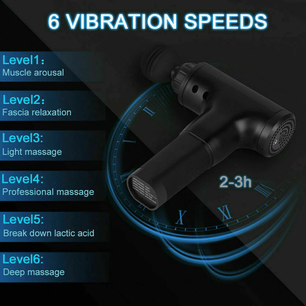 Pistolet de massage à percussion avec 4 têtes
