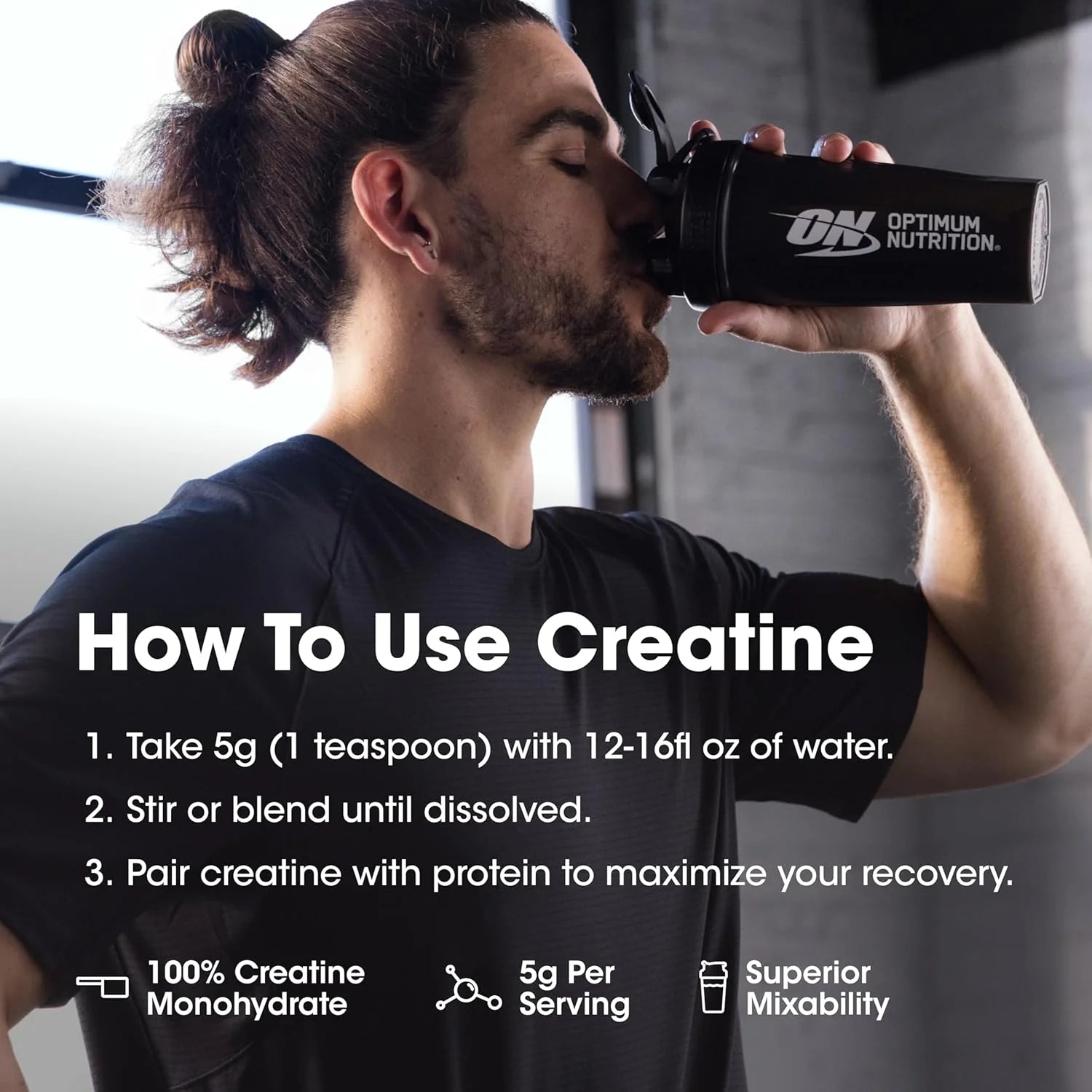 Créatine monohydrate micronisée Optimum Nutrition 300g